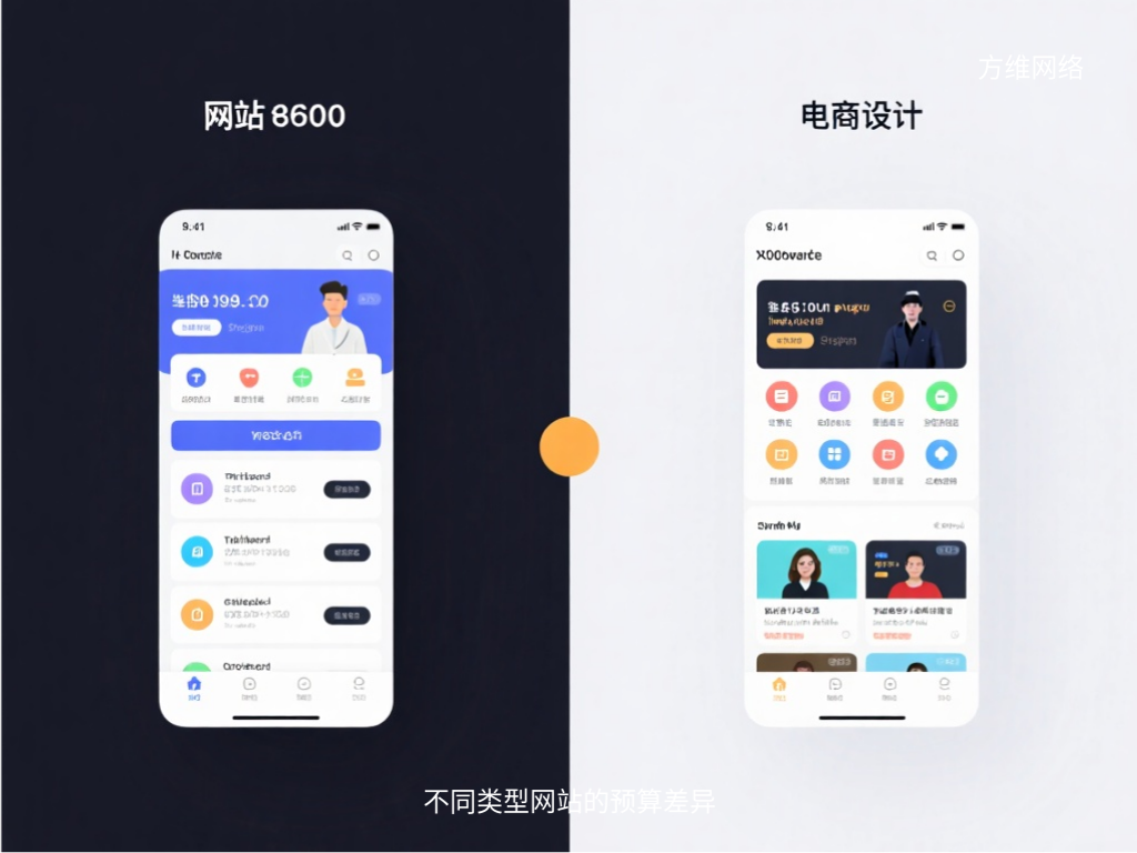 不同类型网站的预算差异