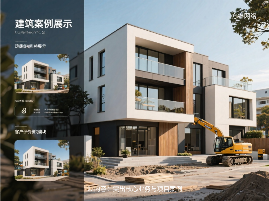 2. 内容：突出核心业务与项目案例