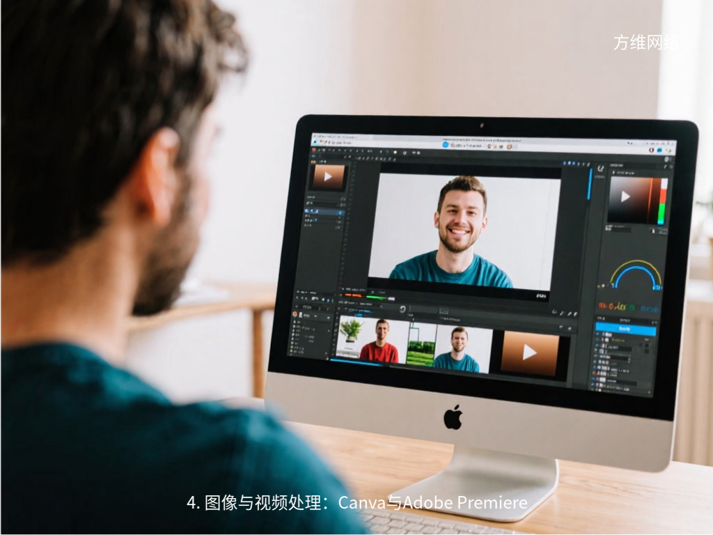 4. 图像与视频处理:Canva与Adobe Premiere