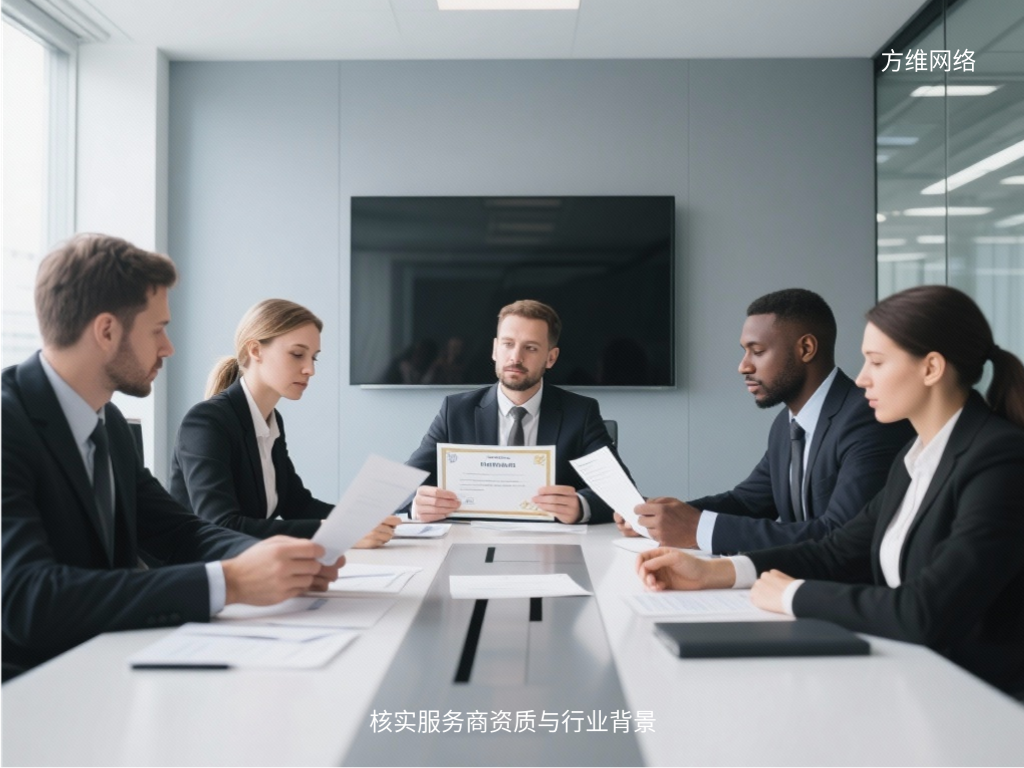 核实服务商资质与行业背景